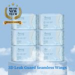 6 packs Amez Care Day [3D Leak Guard Seamless Wings]