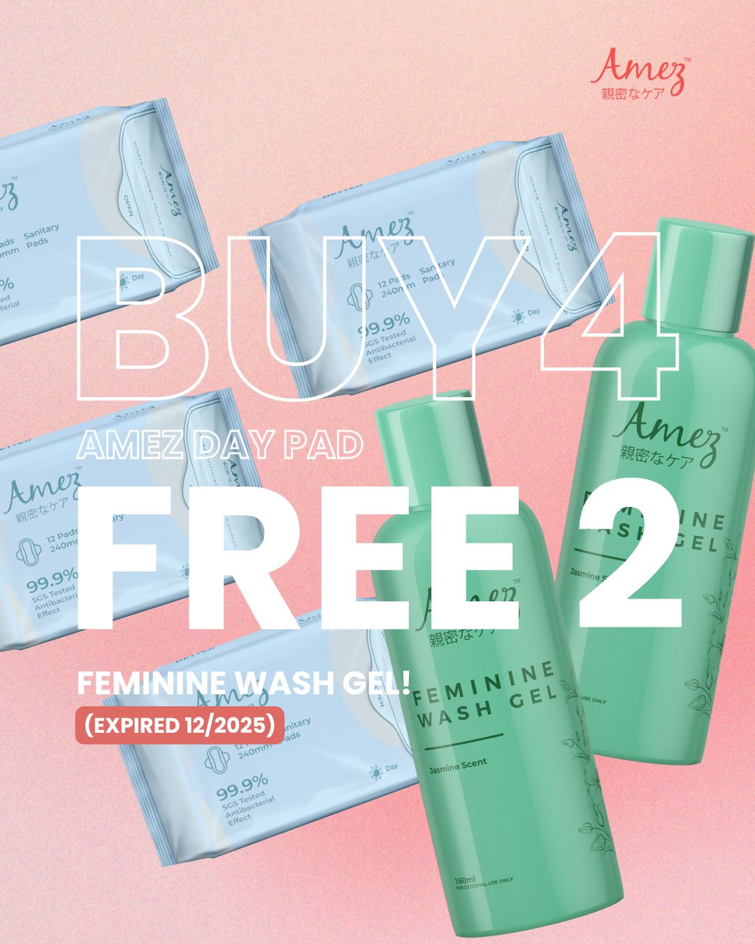 Buy 4 Amez Day Get 2 Jasmine Wash Gel